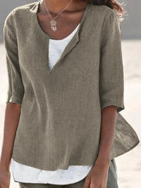 Sophie | Blusa in Lino Leggera e Raffinata