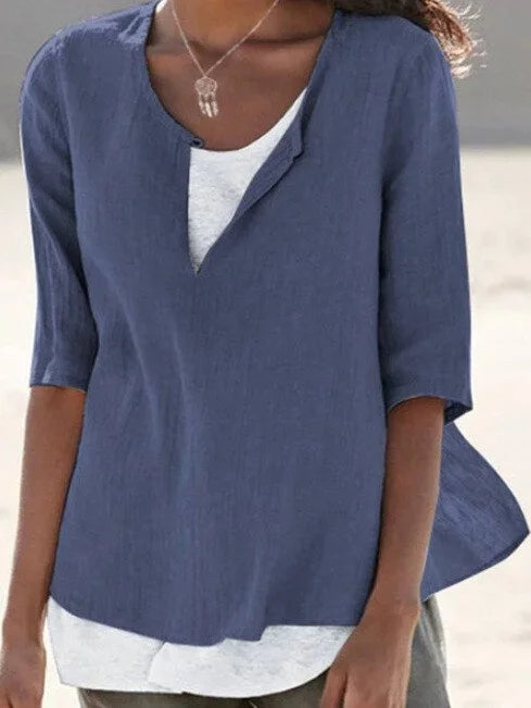 Olivia | Elegante Camicia Lino Donna – Confortevole e Versatile per Ogni Occasione 3