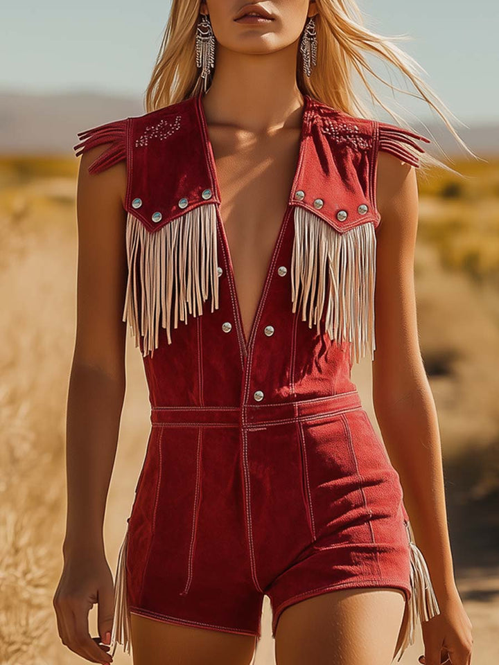 Olivia | Elegante e Versatile Salopette da Donna con Frange 0