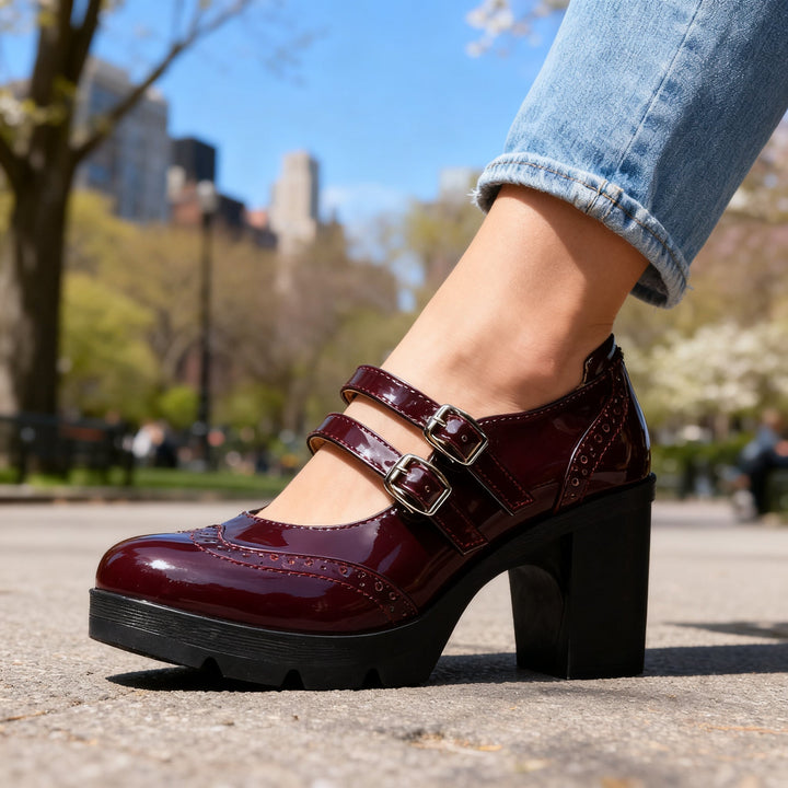 Olivia | Mary Jane Tacco Largo Elegante Comfort Versatile 8