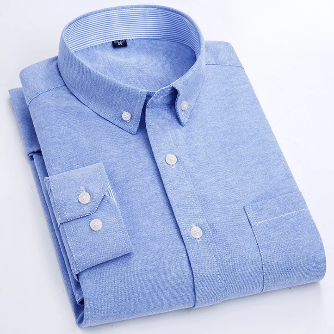 Olivio | Elegante Camicia da Uomo Oxford in Misto Cotone, Versatile e Traspirante 0