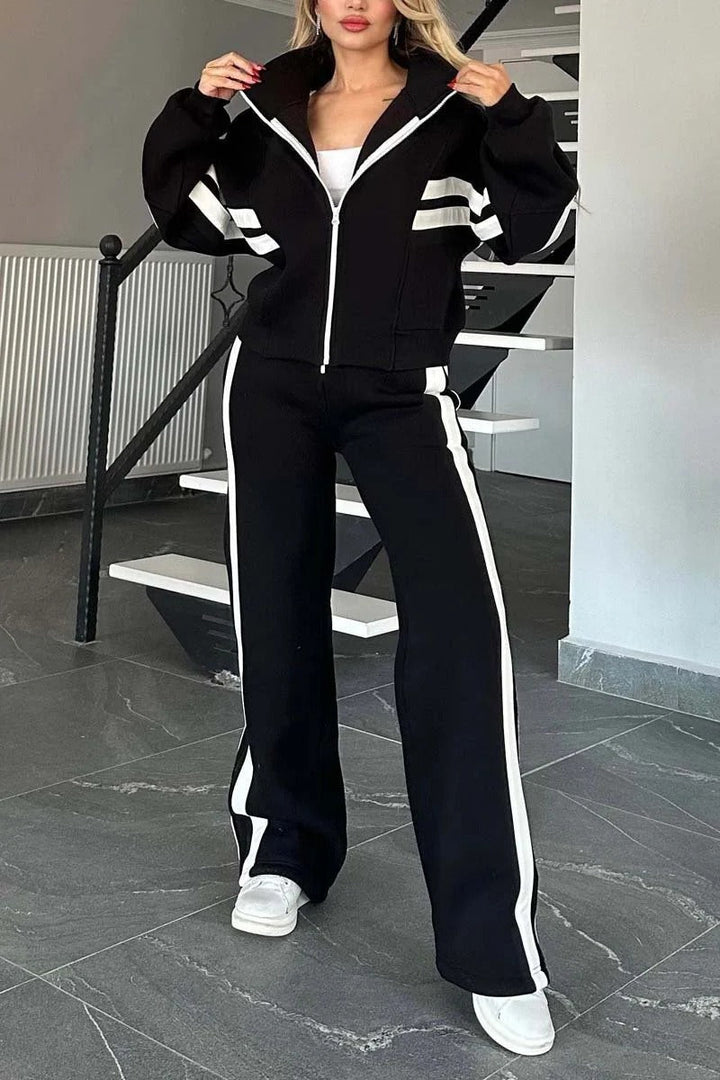 Oriana | Comodo e Sportivo Set di Tute per Donne - Giacca con Zip e Pantaloni Larghi 1