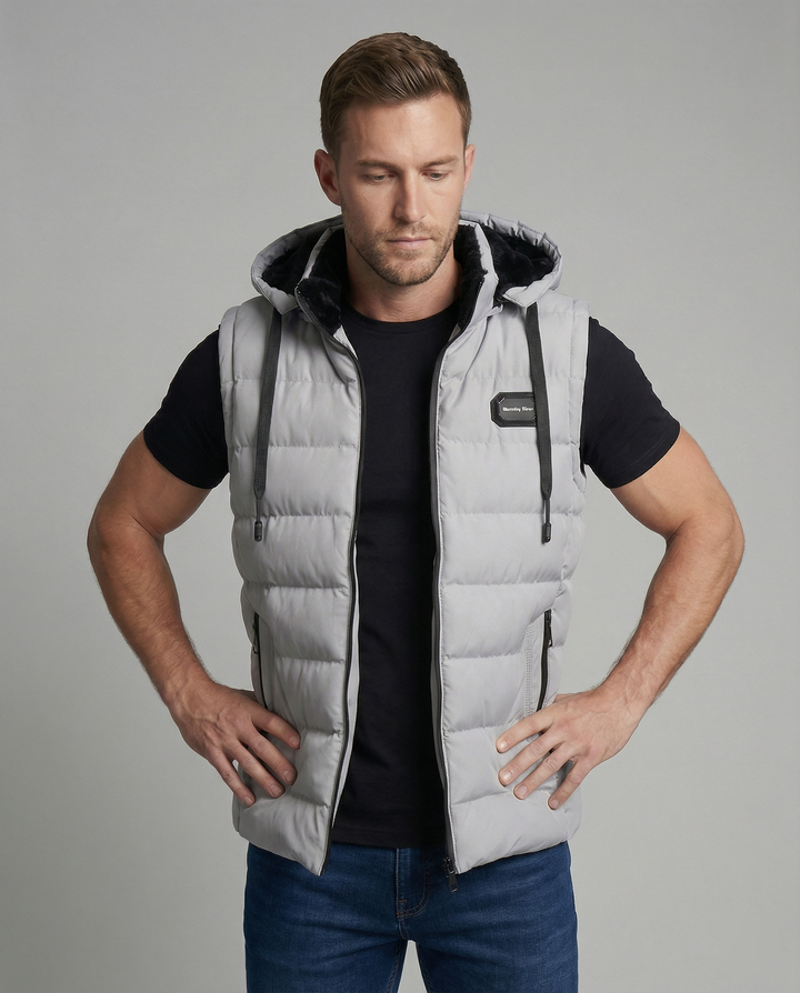 Paxel | Elegante Gilet Imbottito Donna con Cappuccio e Tasche Laterali 0