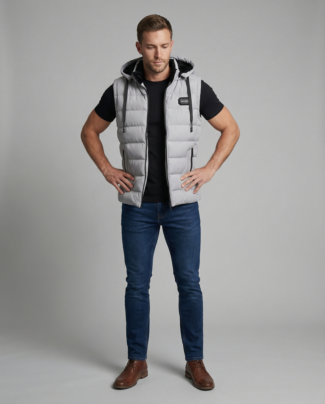 Paxel | Elegante Gilet Imbottito Donna con Cappuccio e Tasche Laterali 1