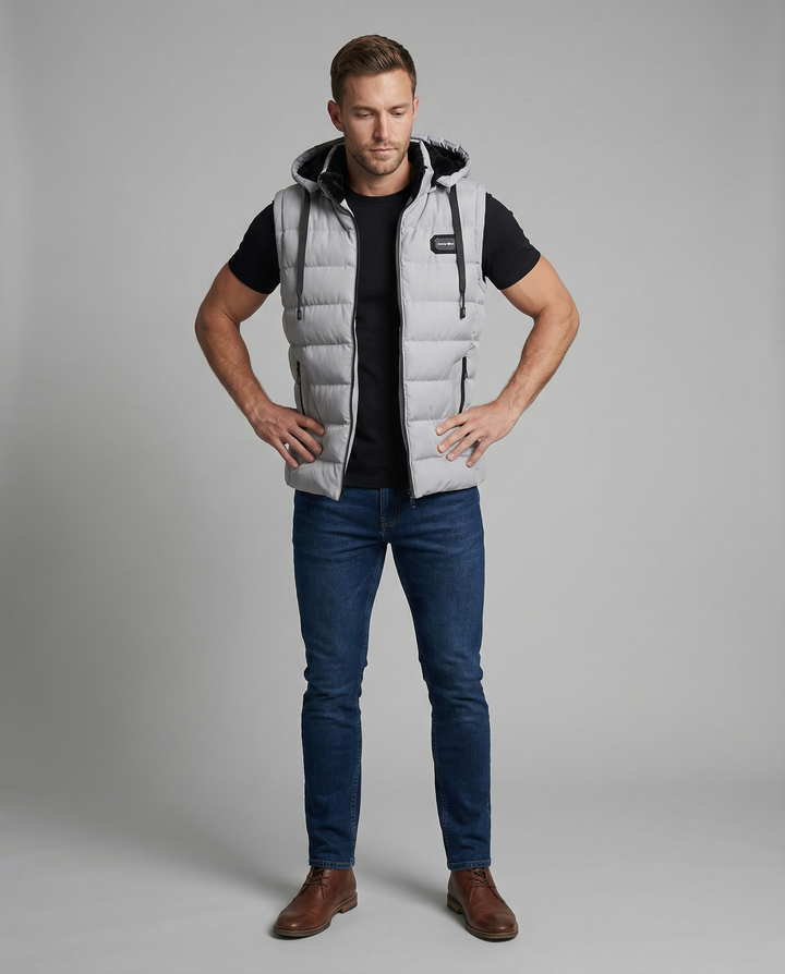 Paxel | Elegante Gilet Imbottito Donna con Cappuccio e Tasche Laterali 1