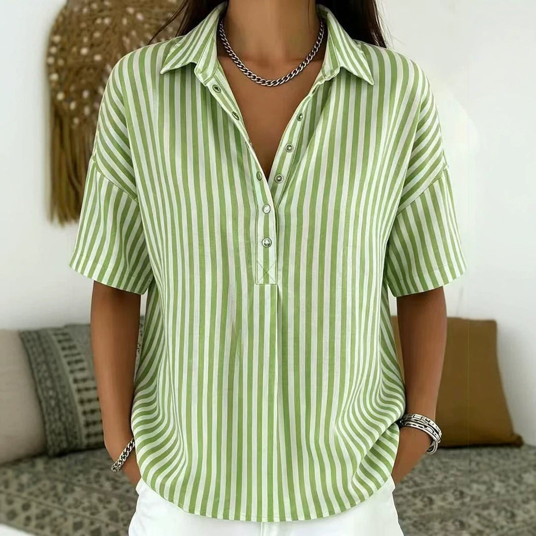 Penelope | Comoda ed elegante camicetta a righe con colletto 1