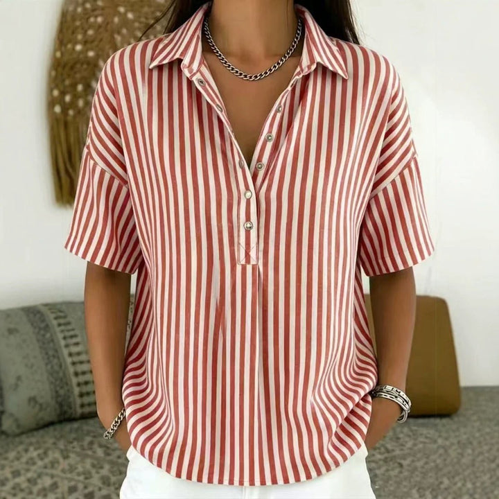Penelope | Comoda ed elegante camicetta a righe con colletto 4