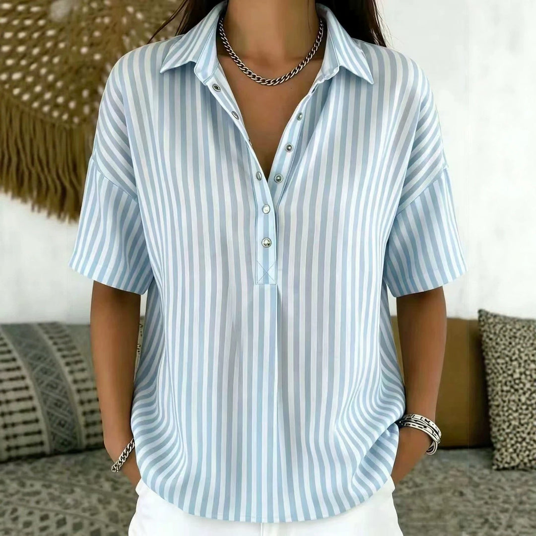 Penelope | Comoda ed elegante camicetta a righe con colletto 6