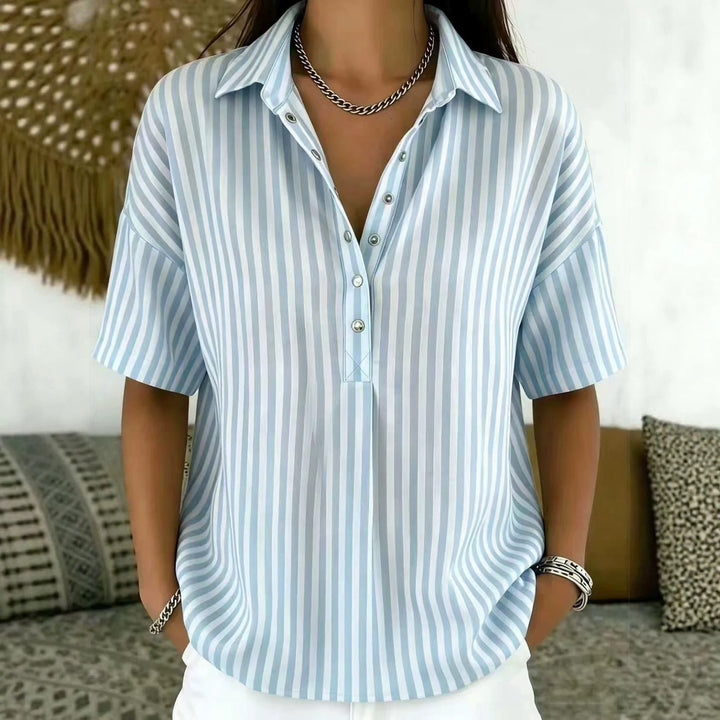 Penelope | Comoda ed elegante camicetta a righe con colletto 6