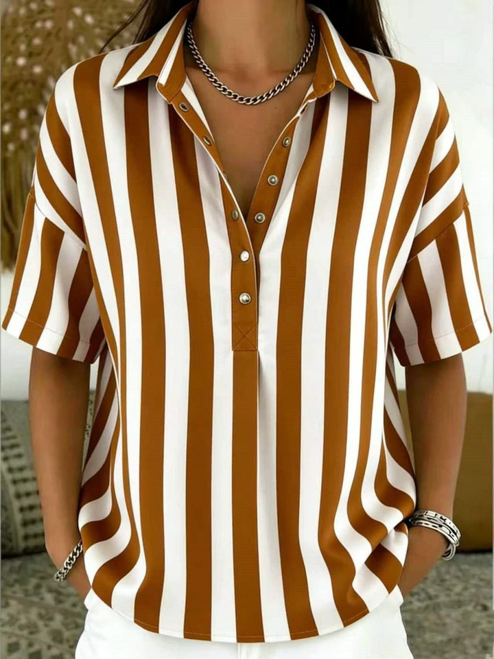 Penelope | Comoda ed elegante camicetta a righe con colletto 9