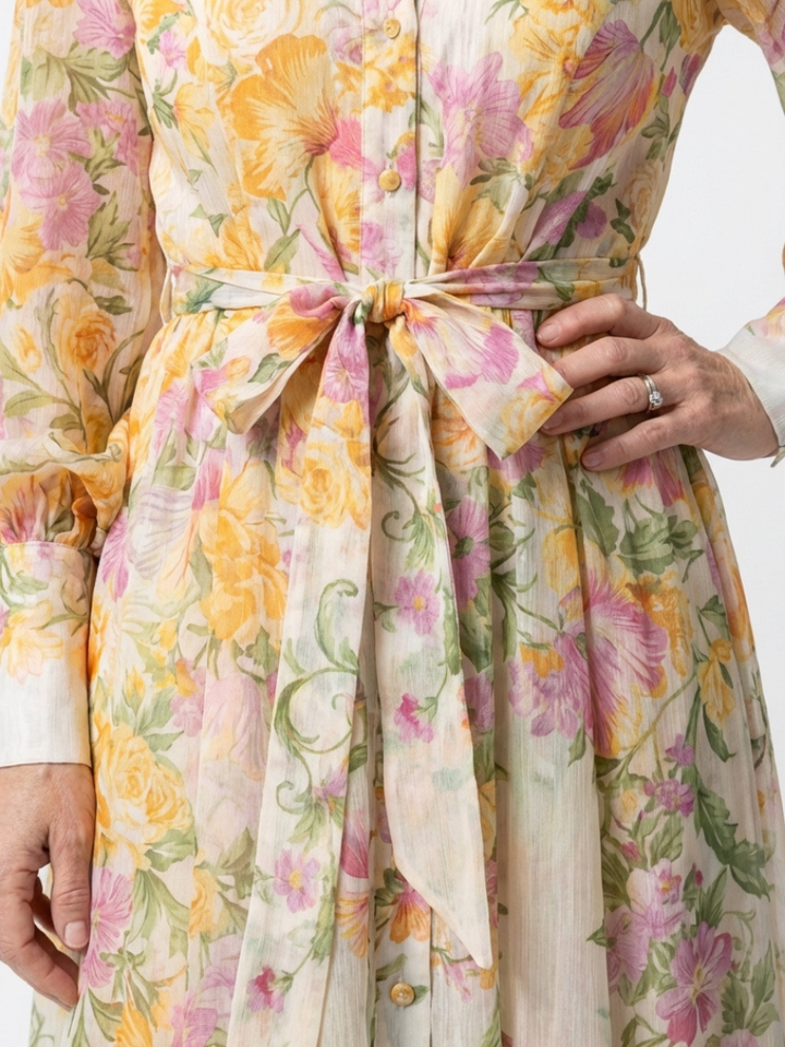 Poppy | Elegante Abito Lungo Cerimonia Floreale per Occasioni Speciali 2