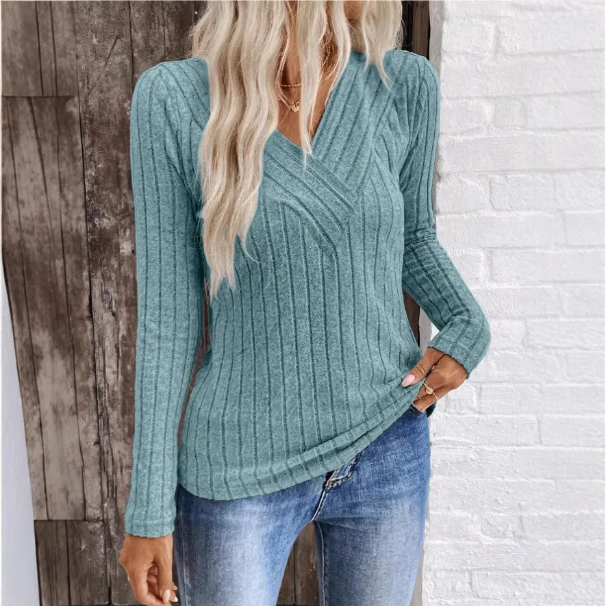 Quinn | Elegante maglione a righe incassate 0