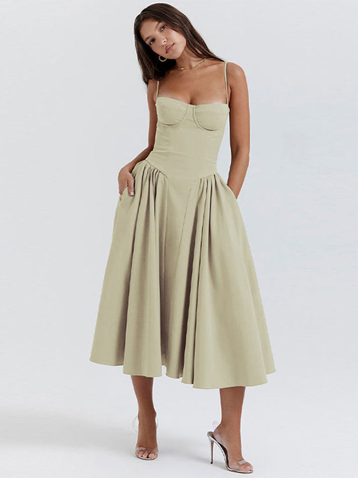 Ravena | Abito Lungo Elegante Cerimonia Senza Maniche Femminile 1