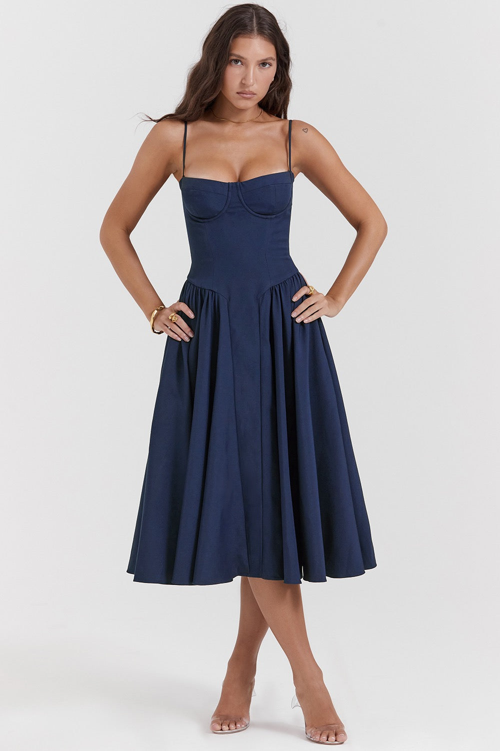 Ravena | Abito Lungo Elegante Cerimonia Senza Maniche Femminile 2