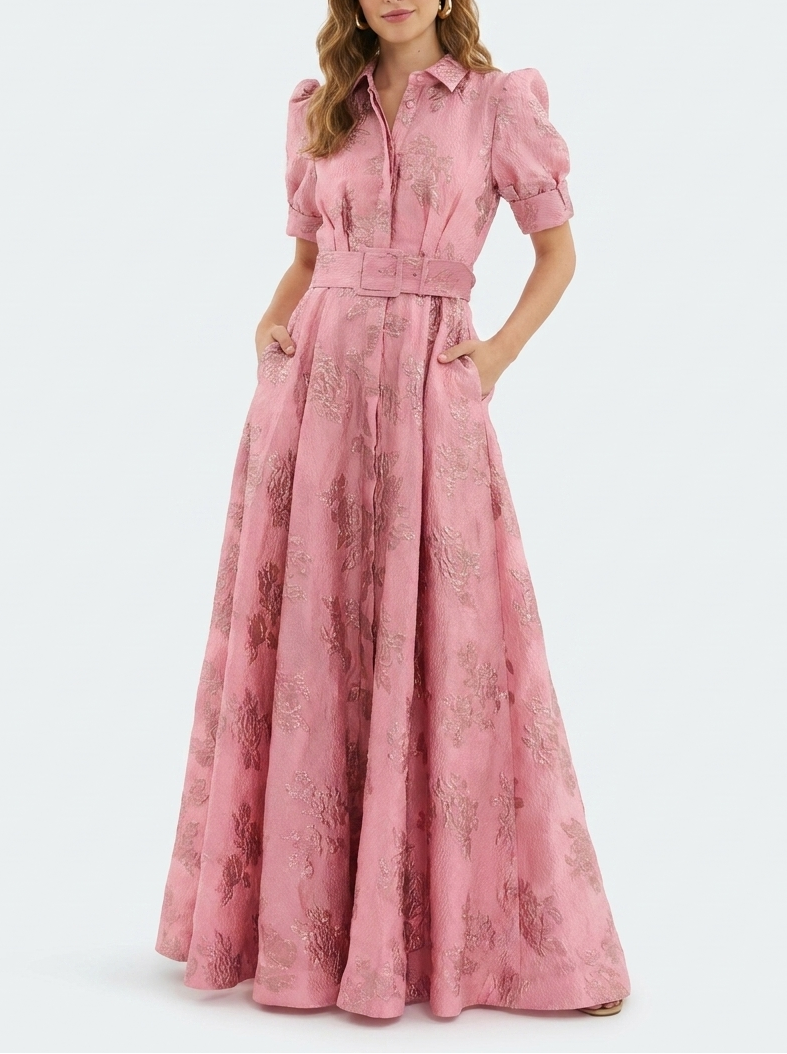 Rosa | Abito da Sposa Vintage Elegante Rosa Femminile 0