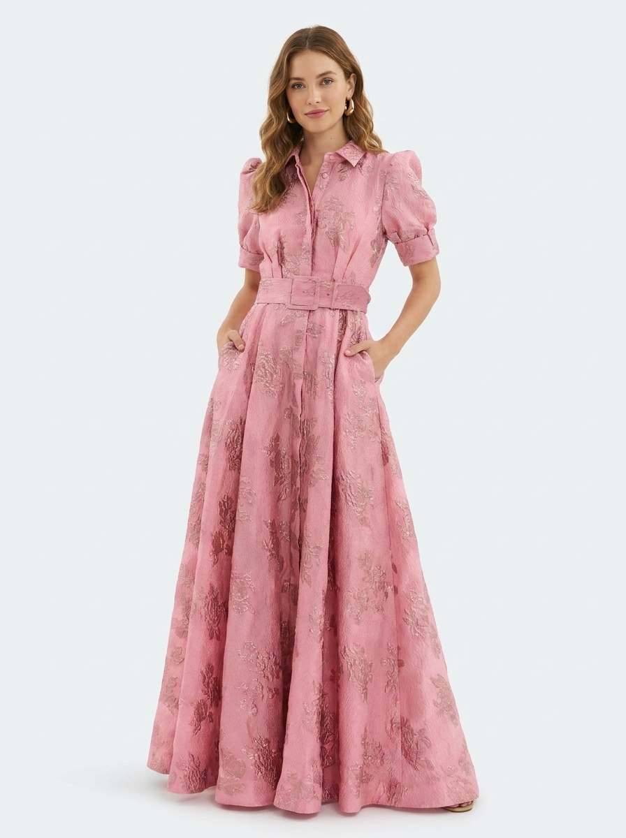 Rosa | Abito da Sposa Vintage Elegante Rosa Femminile 1