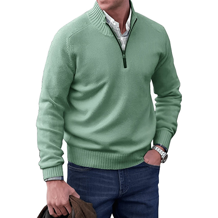 Ryan | Maglione da uomo a maniche lunghe con cerniera a un quarto, vestibilità regolare 3