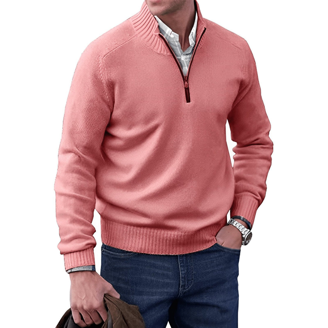 Ryan | Maglione da uomo a maniche lunghe con cerniera a un quarto, vestibilità regolare 4