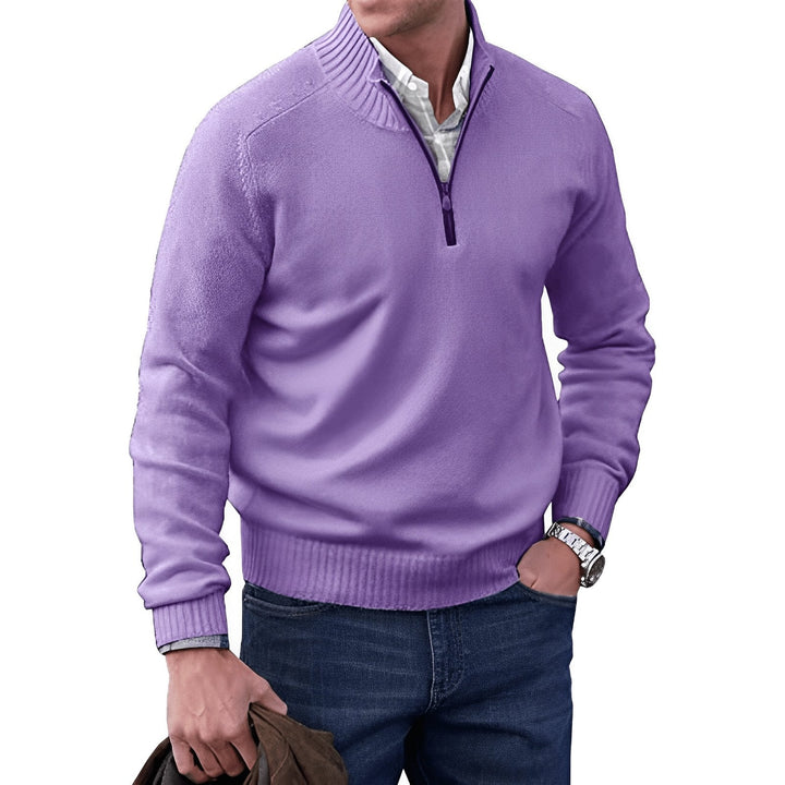 Ryan | Maglione da uomo a maniche lunghe con cerniera a un quarto, vestibilità regolare 5