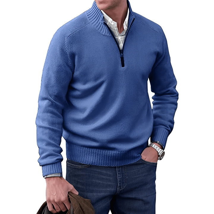 Ryan | Maglione da uomo a maniche lunghe con cerniera a un quarto, vestibilità regolare 9