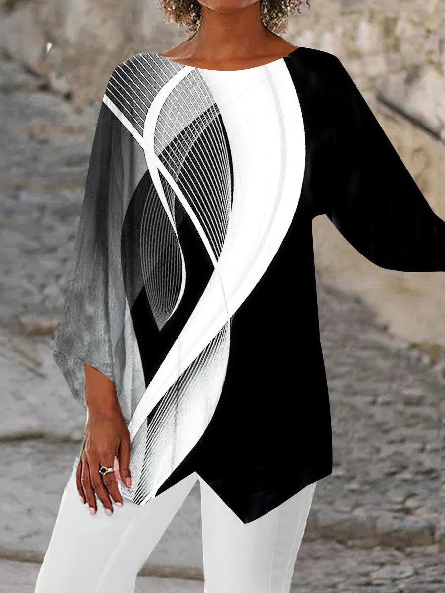Scarlett | Elegante e trendy tunica asimmetrica geometrica 1
