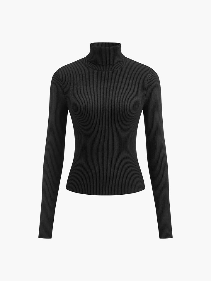 Scarlett | Maglione da donna a collo alto a coste, leggero e lavorato a maglia 7