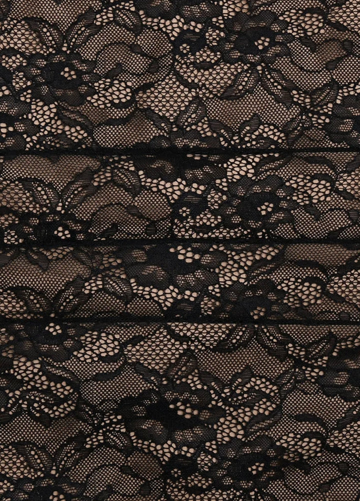 Selene | Elegante Maxi Abito Lungo in Pizzo Nero 6