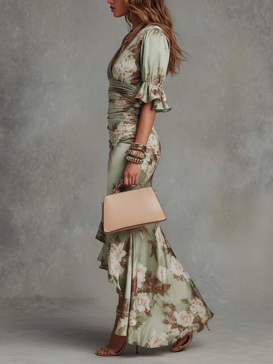 Serafina | Elegante Maxi Abito Avvolgente da Donna per Cerimonia e Occasioni Speciali 1