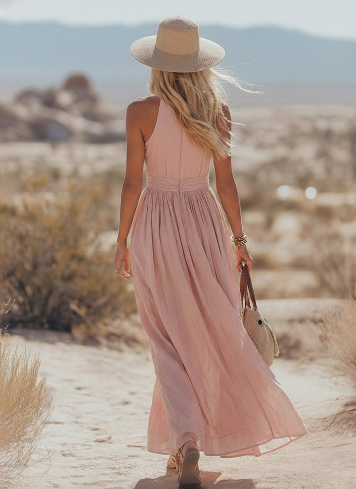 Serafina | Elegante e Fluido Abito Lungo con Scollo all'Americana 5
