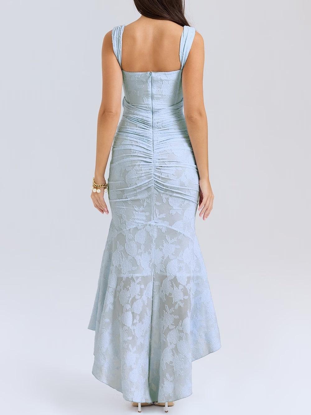 Seraphina | Abito a sirena in pizzo jacquard con corsetto sofisticato 4