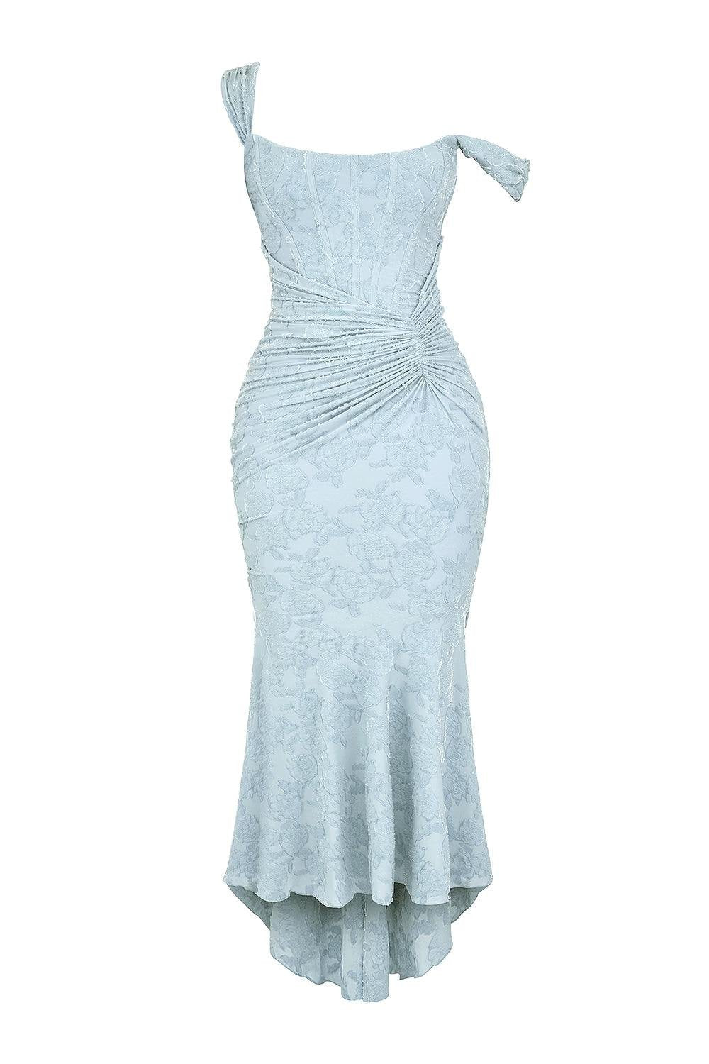 Seraphina | Abito a sirena in pizzo jacquard con corsetto sofisticato 5