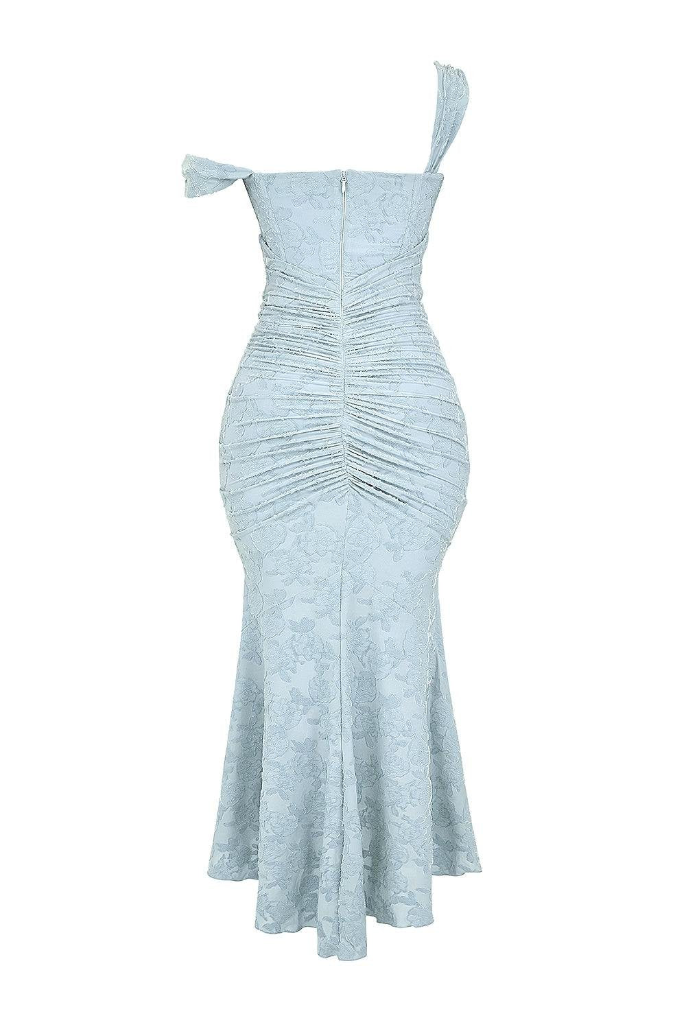 Seraphina | Abito a sirena in pizzo jacquard con corsetto sofisticato 6