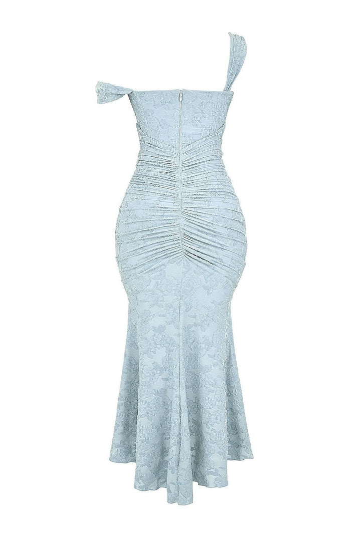 Seraphina | Abito a sirena in pizzo jacquard con corsetto sofisticato 6