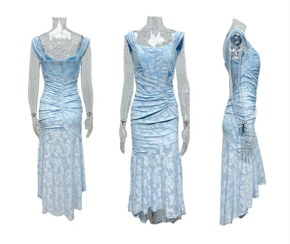 Seraphina | Abito a sirena in pizzo jacquard con corsetto sofisticato 7