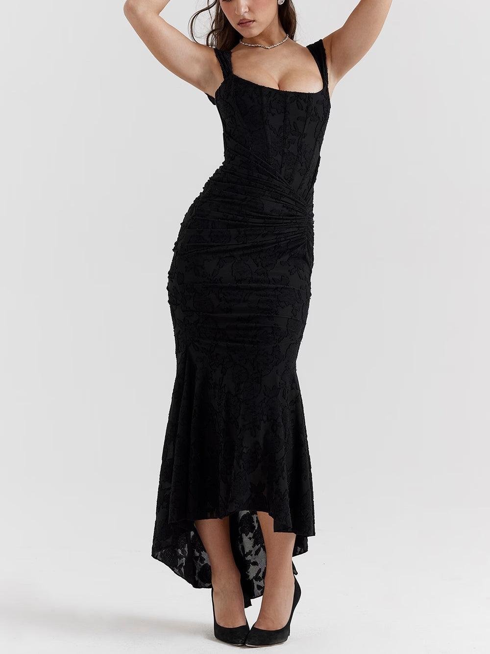 Seraphina | Abito a sirena in pizzo jacquard con corsetto sofisticato 9
