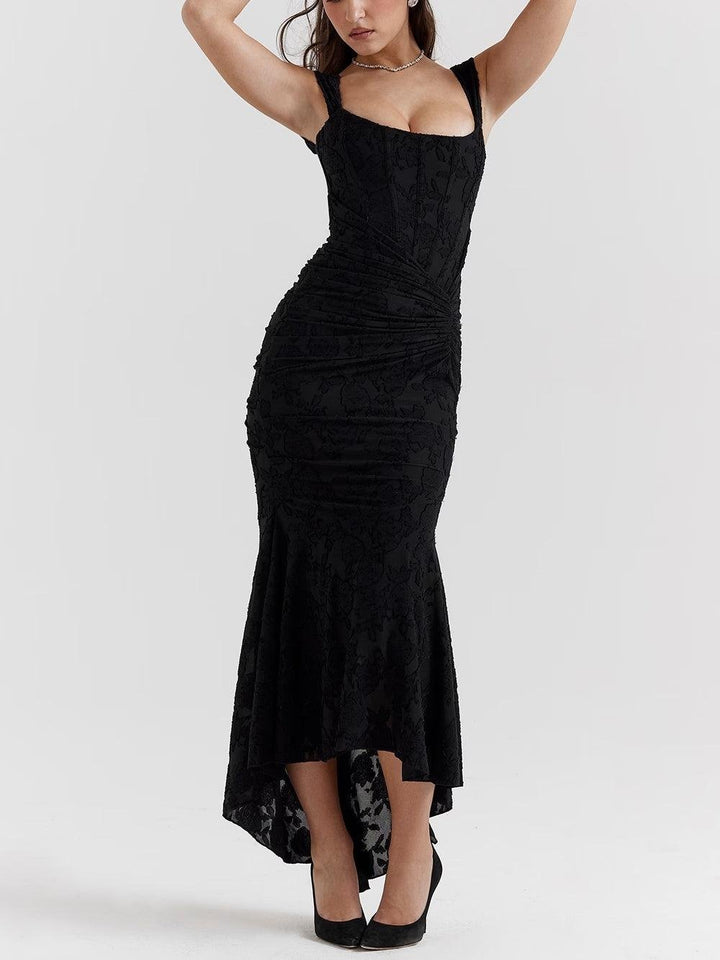 Seraphina | Abito a sirena in pizzo jacquard con corsetto sofisticato 9
