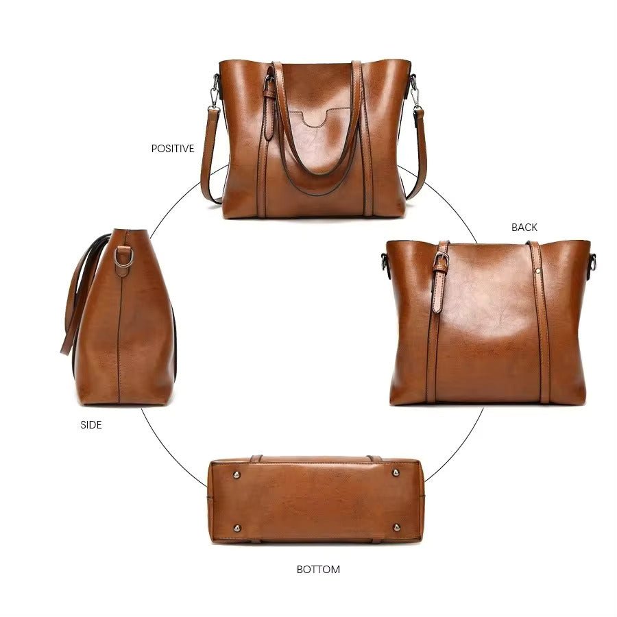 Seraphina | Elegante borsa tote in cera d'olio effetto pelle 2