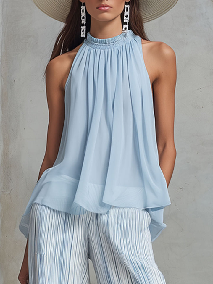 Sienna | Elegante Completo Estivo Due Pezzi in Chiffon Leggero e Fluido 1