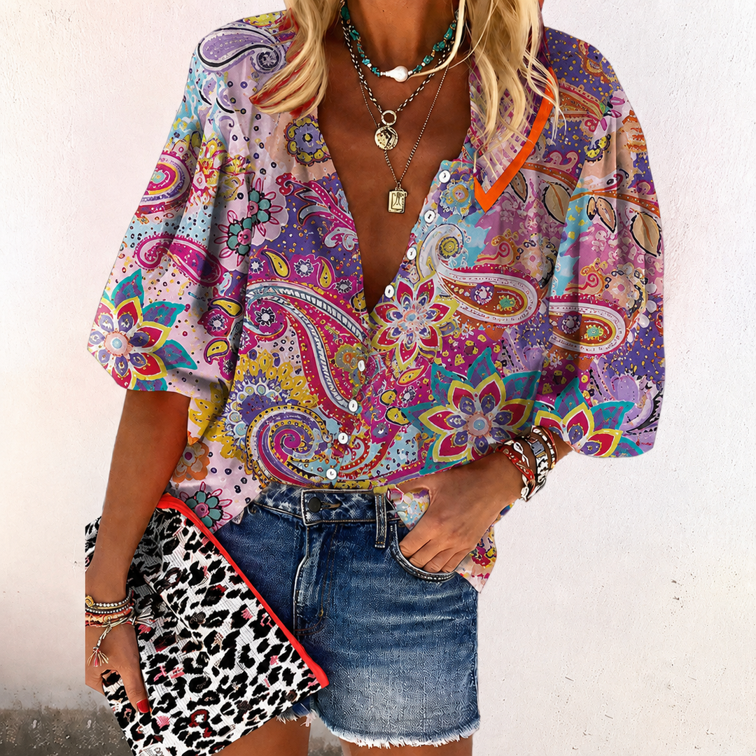 Sofia | Camicetta Donna Boho Leggera Estiva Comfort Taglio Largo 1