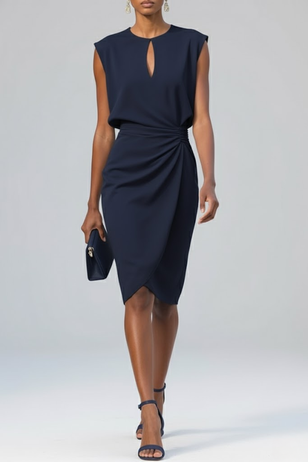 Sofia | Elegante Abito Midi Cerimonia con Scollo a Goccia per Occasioni Speciali 1