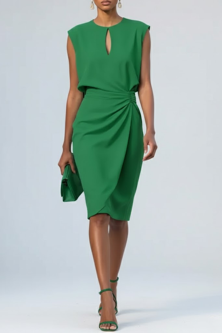 Sofia | Elegante Abito Midi Cerimonia con Scollo a Goccia per Occasioni Speciali 4