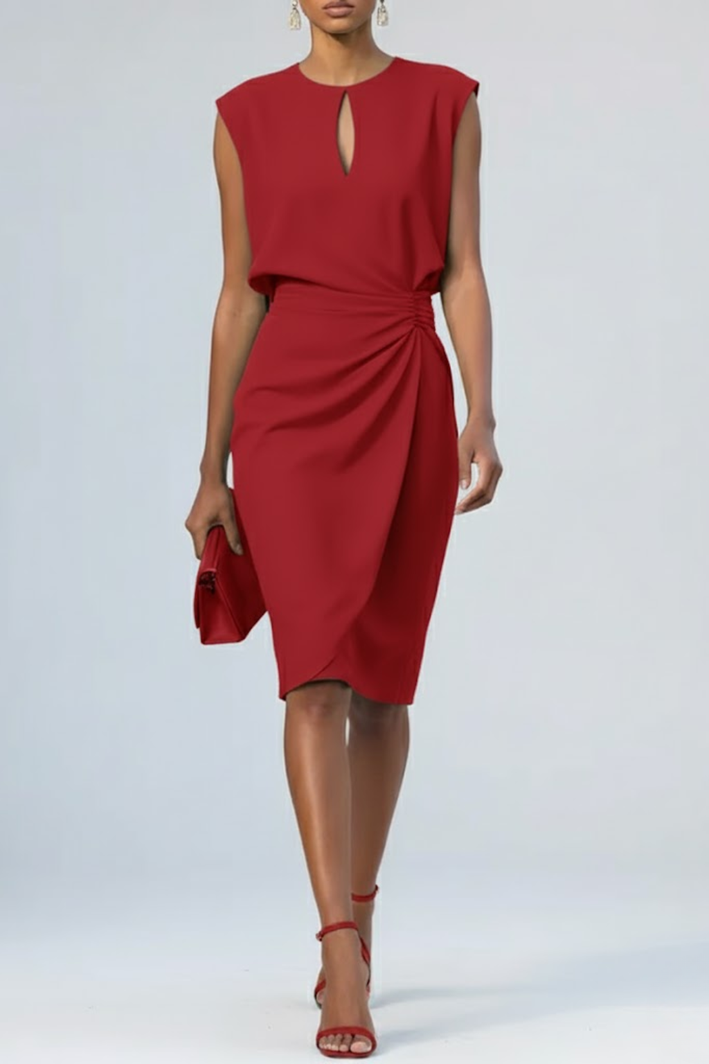 Sofia | Elegante Abito Midi Cerimonia con Scollo a Goccia per Occasioni Speciali 5