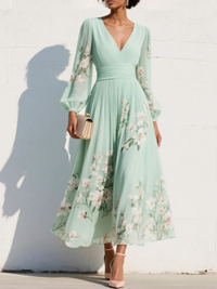 Sophia | Elegance and floral charm women's midi dress
