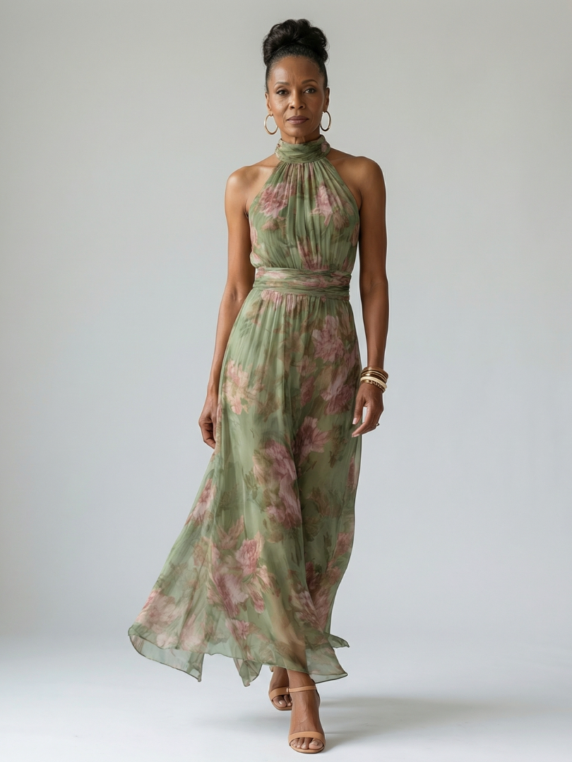 Sofia | Elegante Abito Midi Floreale per Cerimonia e Occasioni Estive 4