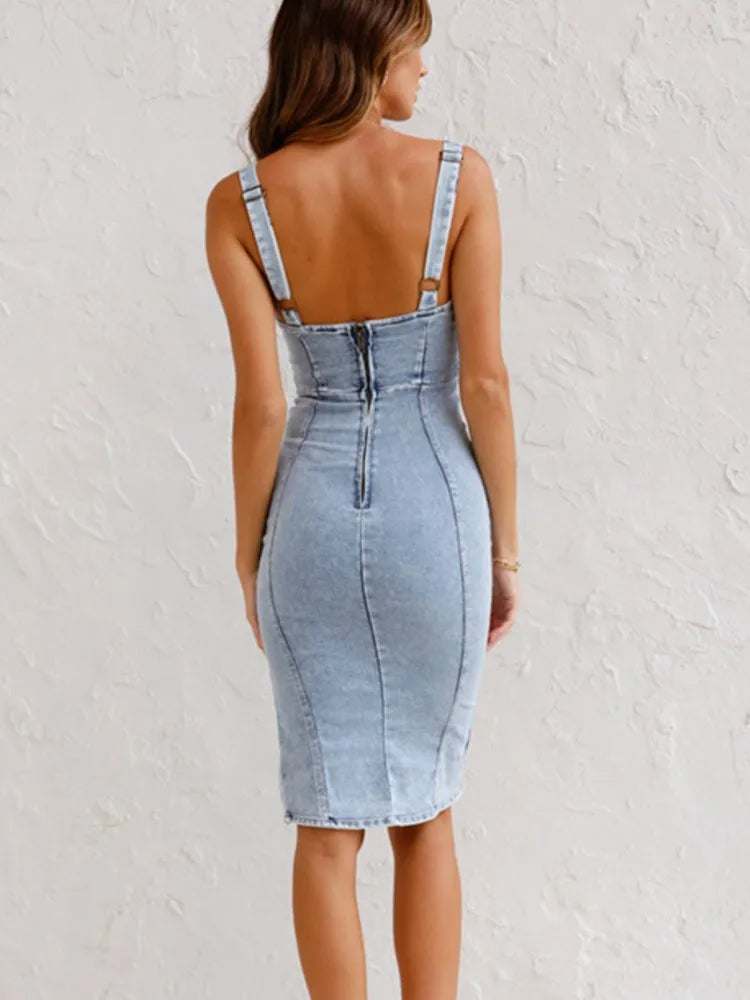 Sofia | Elegante Abito Midi in Cotone-Lino per Occasioni Speciali 3