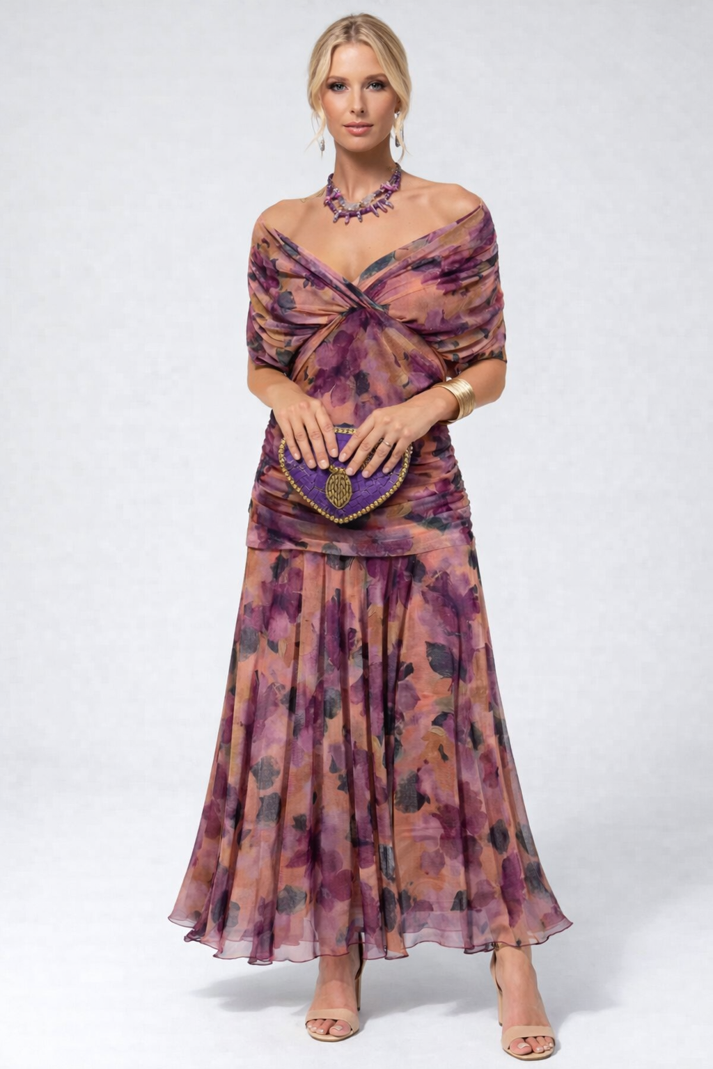 Sofia | Elegante Abito da Donna Midi in Tessuto Fluido per Cerimonie e Occasioni Speciali 1