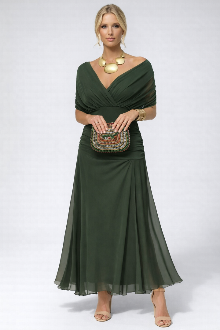 Sofia | Elegante Abito da Donna Midi in Tessuto Fluido per Cerimonie e Occasioni Speciali 7