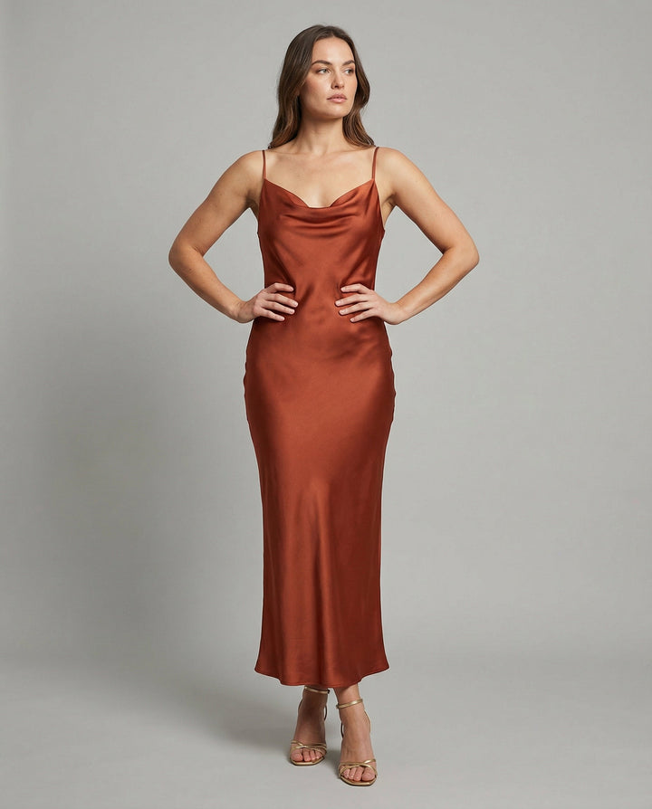 Sofia | Elegante Abito in Raso per Donna – Glamour e Comfort 0
