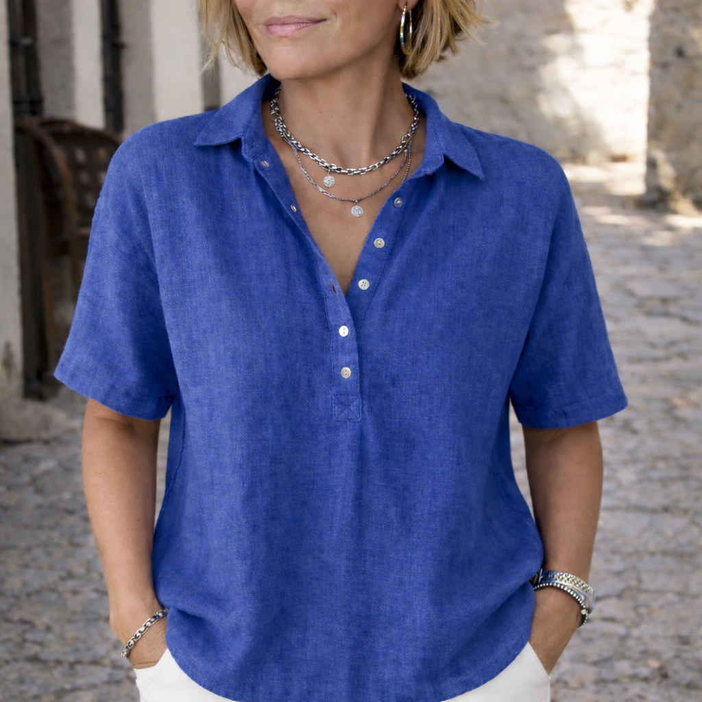 Sofia | Elegante Camicetta Donna in Lino – Fresca, Rilassata e Versatile 1