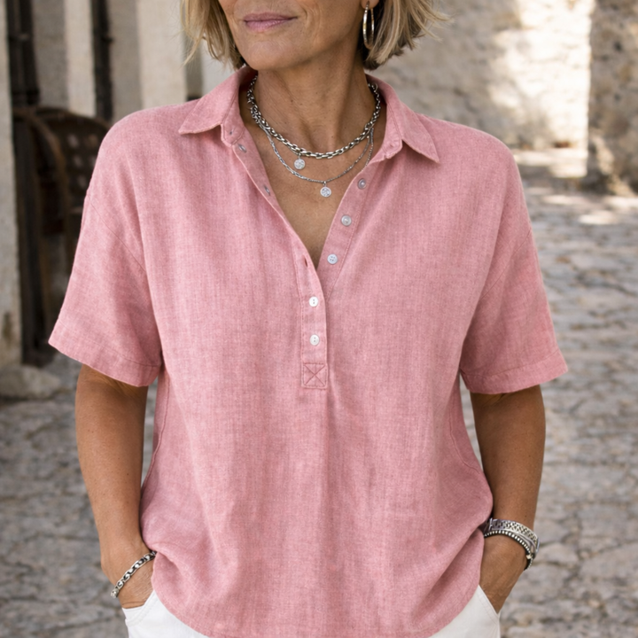 Sofia | Elegante Camicetta Donna in Lino – Fresca, Rilassata e Versatile 4